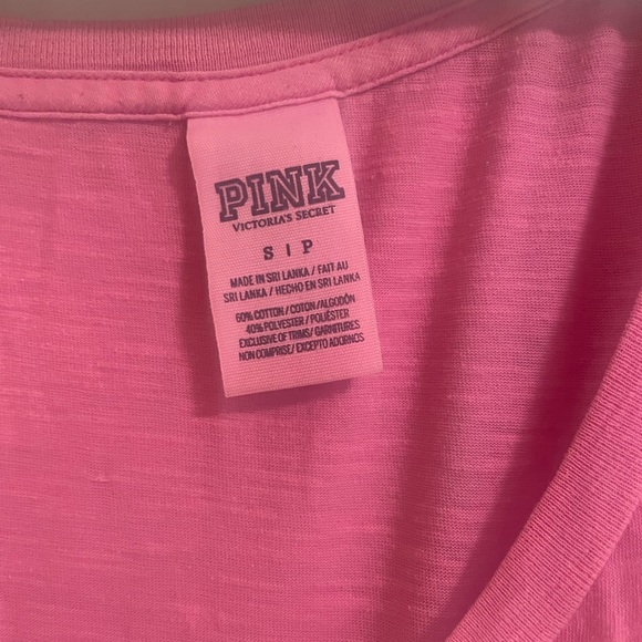 EUC Victoria’s Secret PINK! Neon pink long sleeve tee in S - Picture 2 of 16